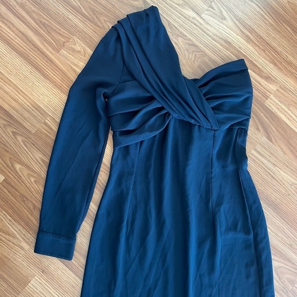 ROKH One Shoulder Midi Sheath Dress - Picture 6 of 16